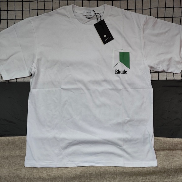 Rhude Other - Rhude White Short Sleeve Tee with Green Logo